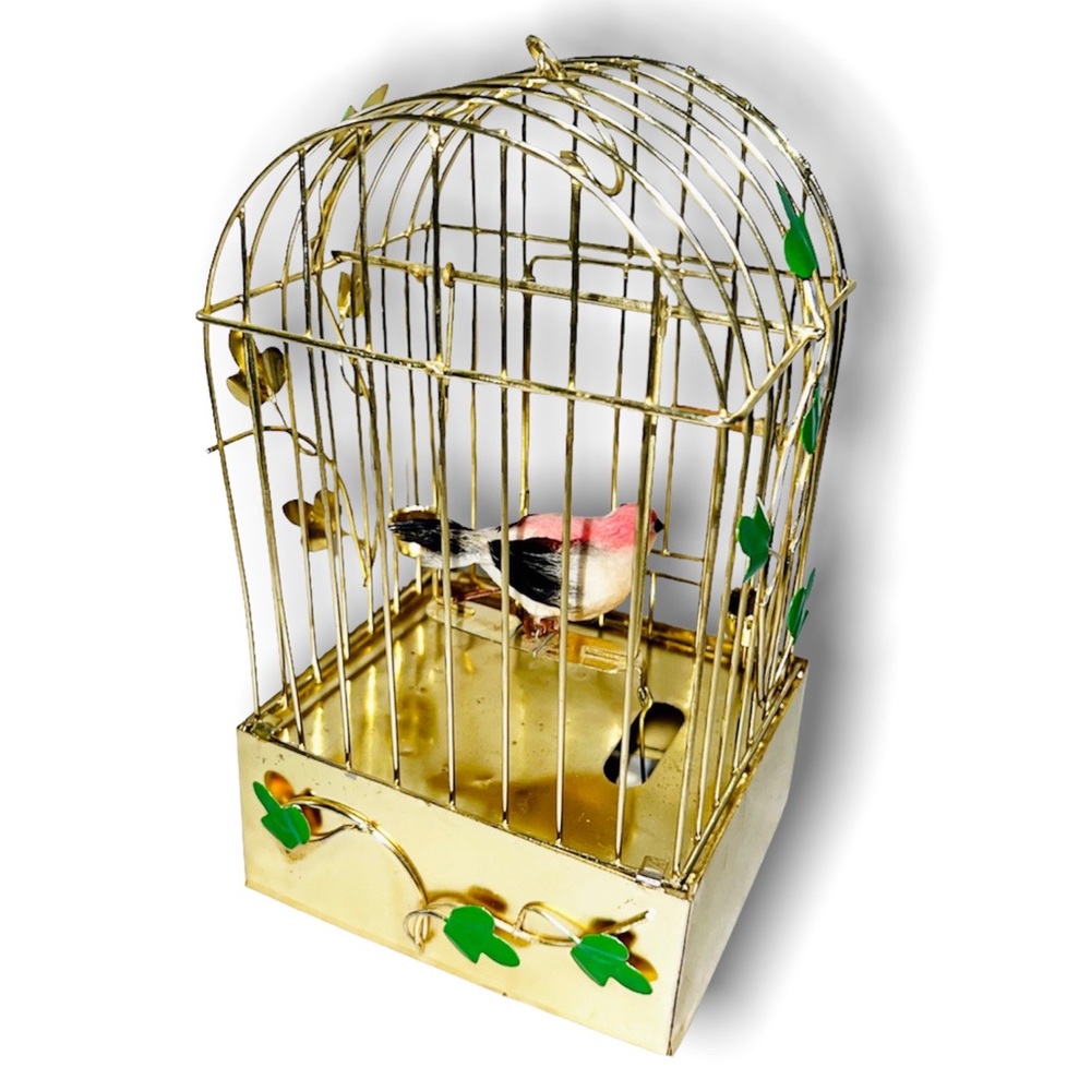 vintage musical bird cage decoration